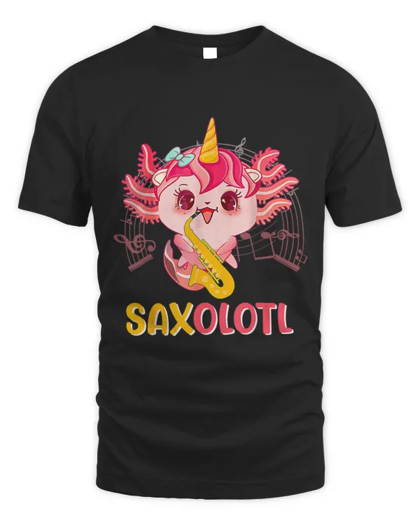 Saxolotl I Sax Bari Saxophone Pink Axolotl Gift