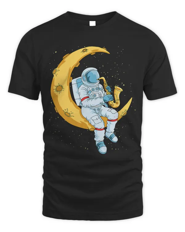 Saxophone Player Astronaut Saxophonist Moon Jazz Musician