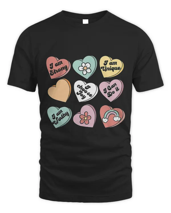 Positive Affirmations Candy Heart Conversation Valentine Day
