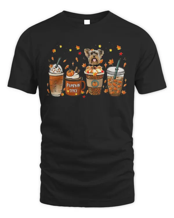 Fall Coffee Pumpkin Spice Latte Iced Autumn Yorkshire T-Shirt