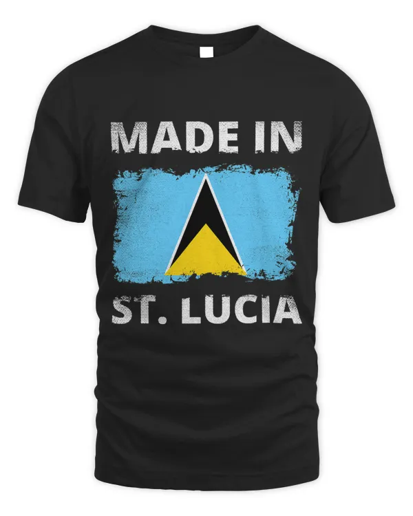 Saint Lucia Distressed Flag Design For Men And Women