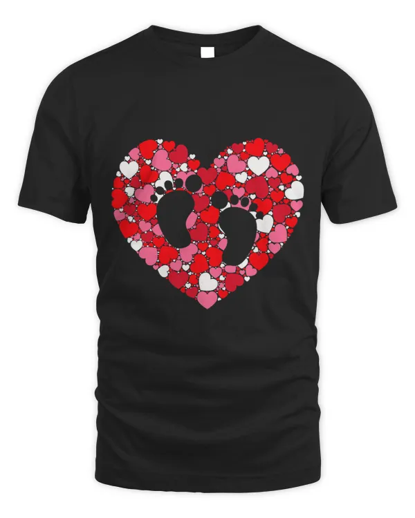 Baby Footprint Heart Valentines Day Pregnancy Announcement 1
