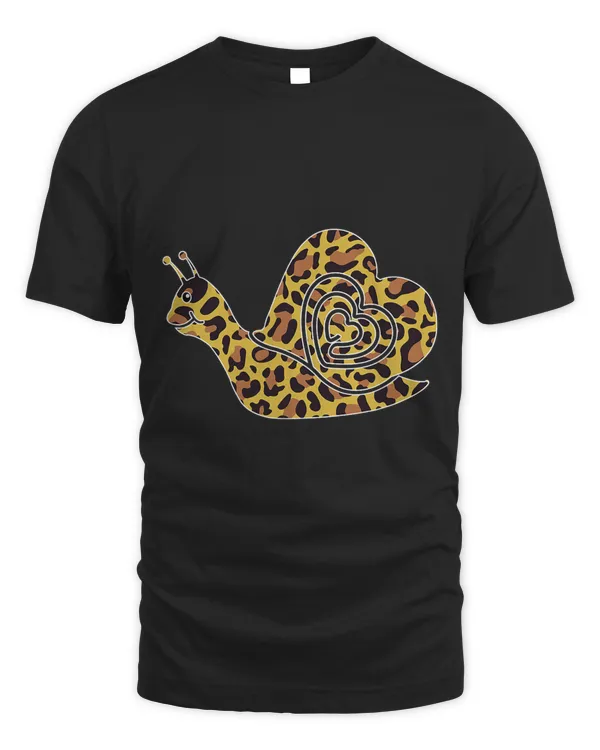Snail Heart Leopard Print Valentines Day Snail Lovers