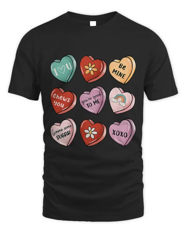 Conversation Hearts Be Mine Pink Red Funny Valentines Day