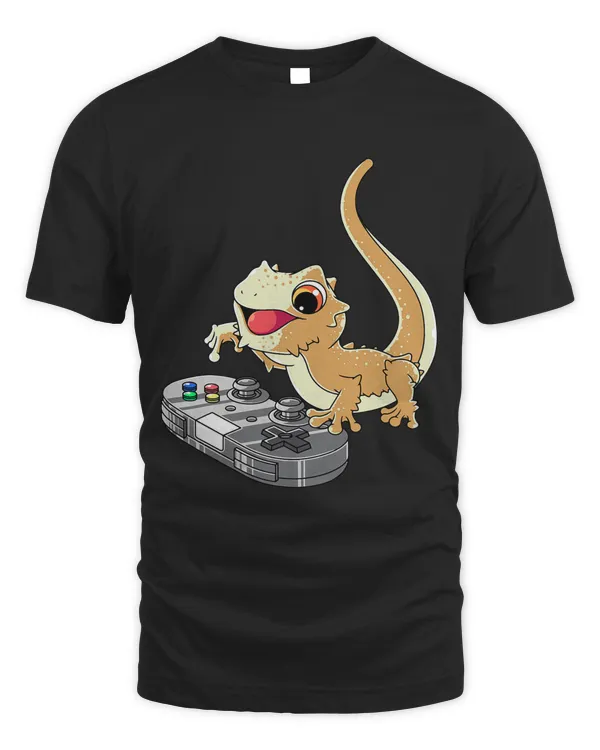 Bearded Dragon Playing Video Game Reptiles Pagona Gamers
