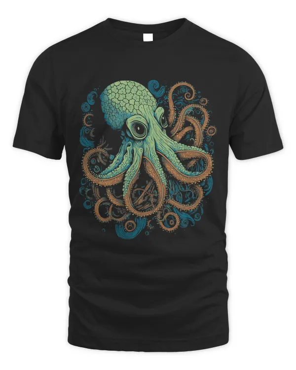 Beautiful Octopus Ocean Animal Lover Artistic Graphic