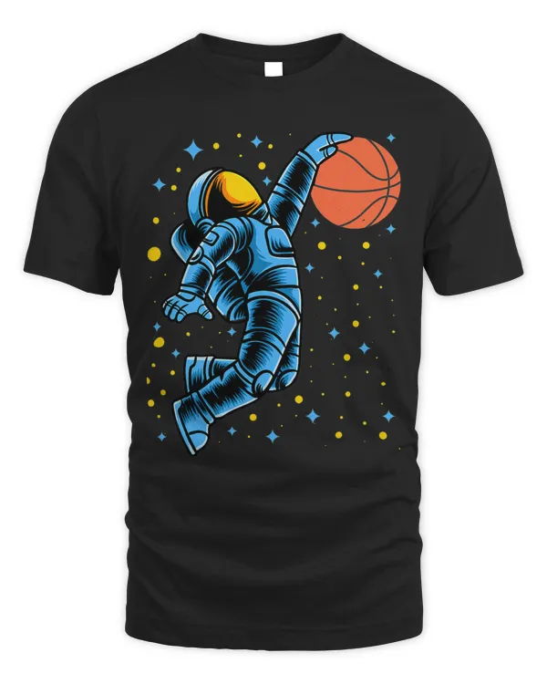 Astronaut Basketball Player in Planet Space Coach Team