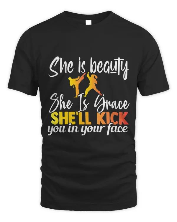 Beauty Grace Kick You In The Face Karate Martial Arts Girl