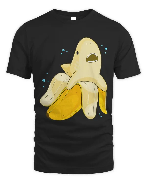 Banana Shark Funny Sharknana Beach Pun Megalanana Kawaii
