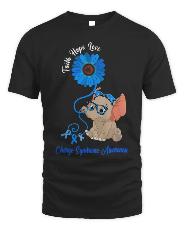 Charge Syndrome Awareness Elephant Faith Hope Love Sunflower
