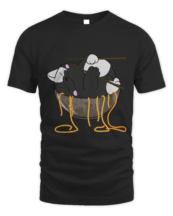 Cute Ramen and Cats Funny Anime Noodle Japanese Ramen Party- T-Shirt