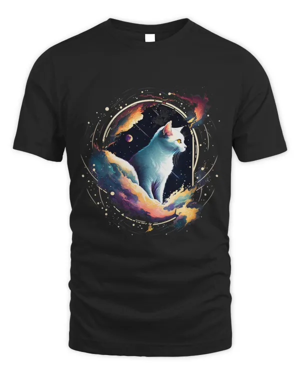 Astronaut Cat or Funny Space Cat on Galaxy Cat Lover 666