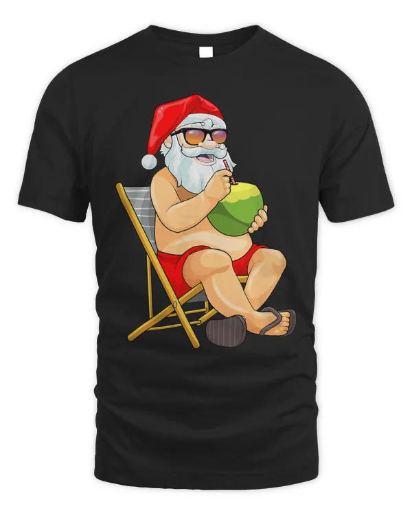 Christmas In July Santa Claus Tropical Summer Beach Vacation