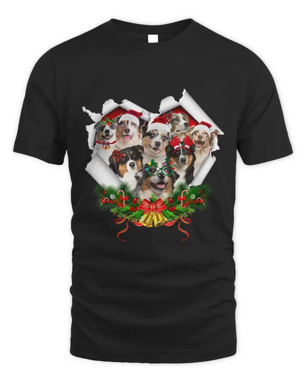 Aussie Dog Torn Cloth Christmas Ugly Pajamas
