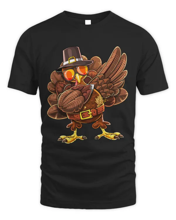 Dabbing Turkey Funny Thanksgiving Pilgrim Costume Gift Women