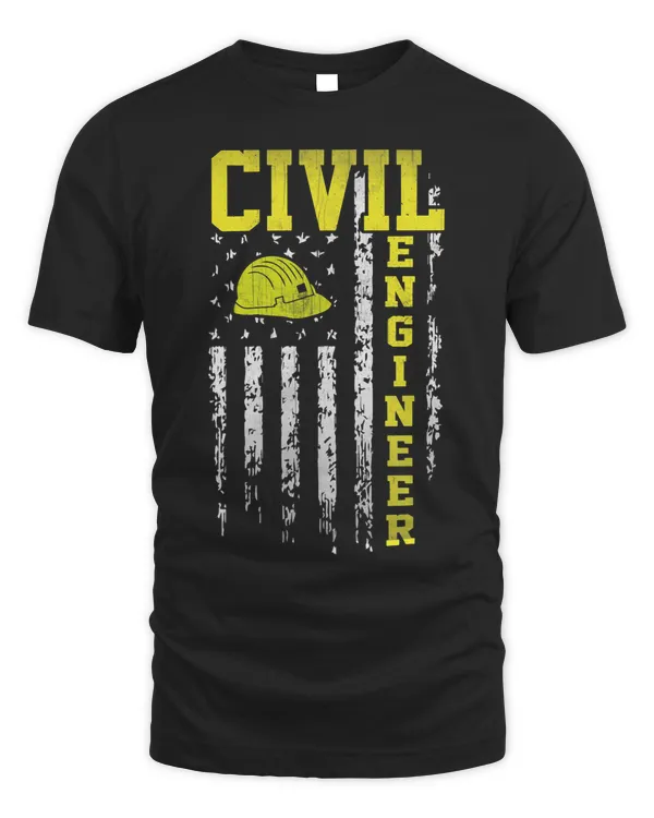 Civil Engineer American Flag Awesome Patriot Gift Men Women