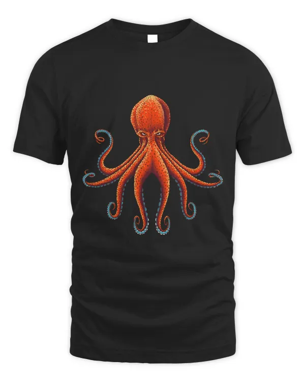 Deepsea red Kraken octopus in combat stance