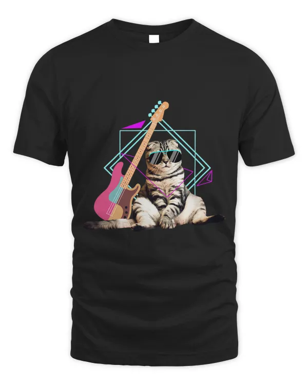 Bass Cat I Rock Kitty On A Bass I Cat Lover I Guitar Cat