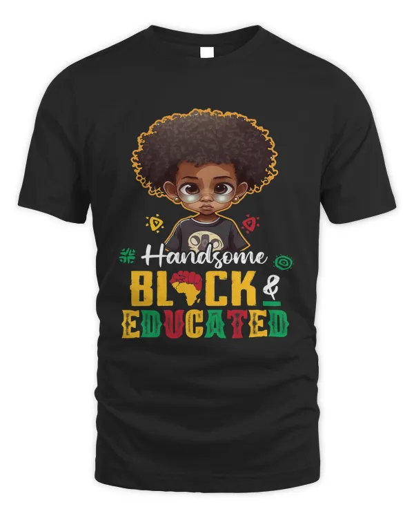 Handsome Boys Black And Educated Black History Month Kids