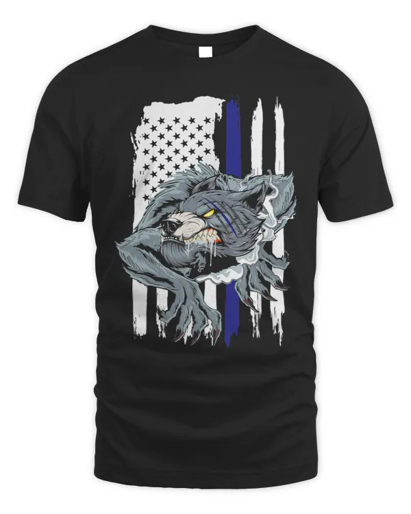 Blue Thin Line Police Dog Sheepdog