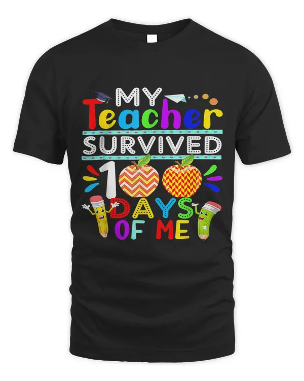 My Teacher Survived 100 Days Of Me Happy 100th Day Of School