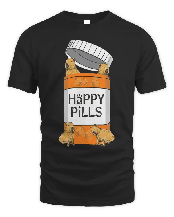 Capybara Funny Capibara Rodent Happy Pills Capybaras Capy