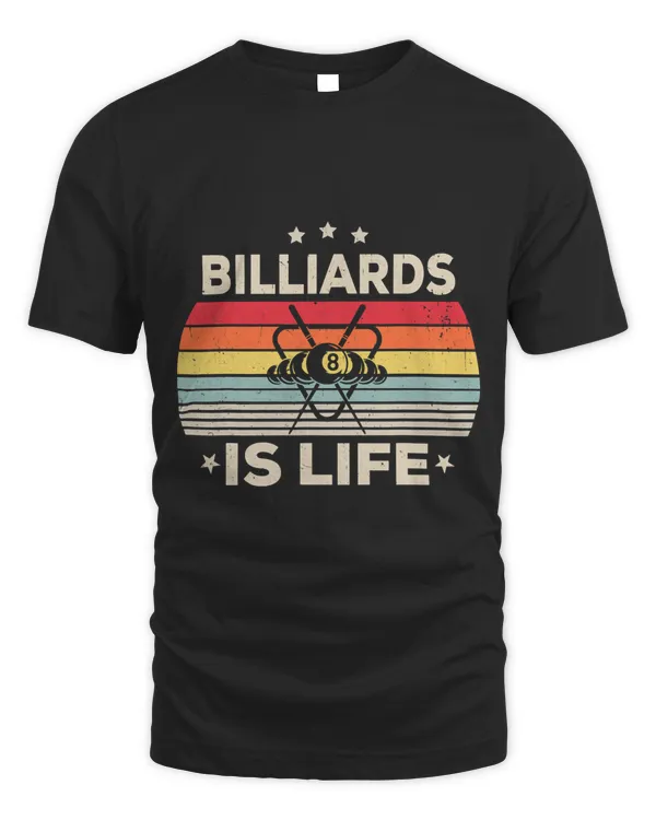 Billiards Is Life For Girls Women Men Boys Billiards Vintage