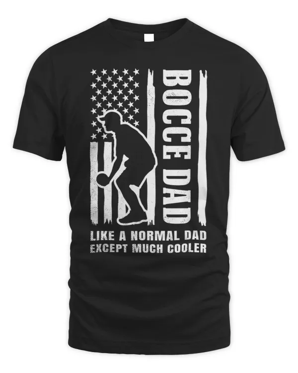 Bocce sports Vintage flag theme mixed with funny DAD