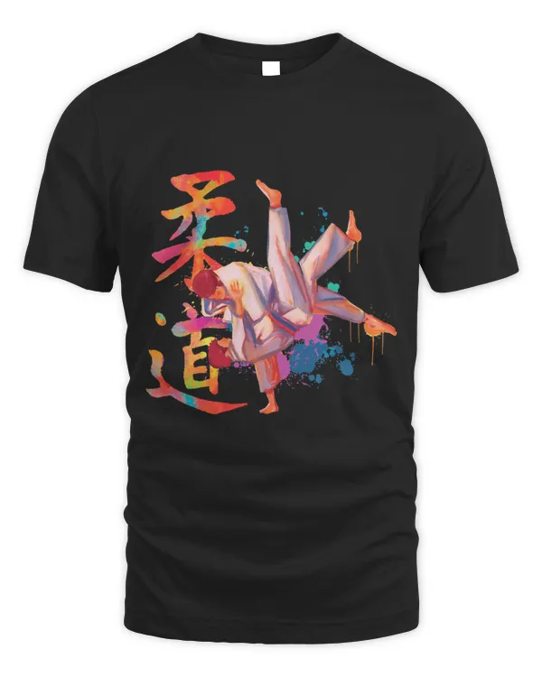 Cute Watercolor Judo for Colorful Martial Art Judo Art Style