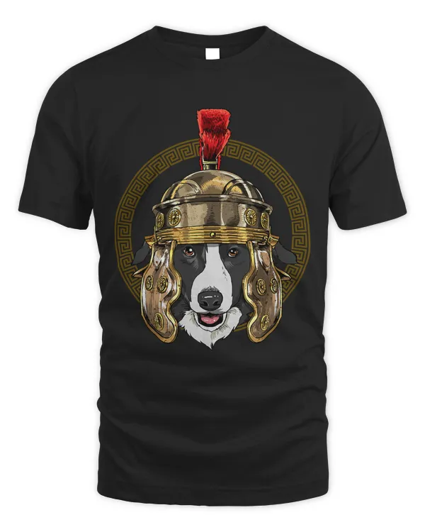 Border Collie in Roman Helmet Centurion Legionnaire Dog 234