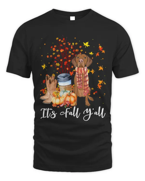 Its Fall Yall Vizsla Dog Pumpkin Fall Autumn Thanksgiving296