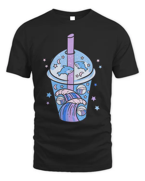 Cute Kawaii Anime Blueberry Shark Milkshake Fantasy