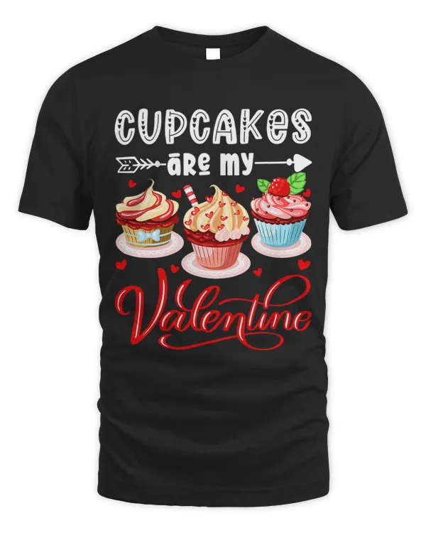 Cupcakes Are My Valentine Cupcake Hearts Valentines Day