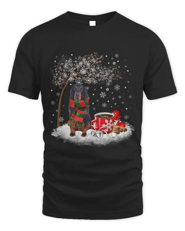 Gordon Setter Dog In The Snow Christmas Winter Xmas Tree 150