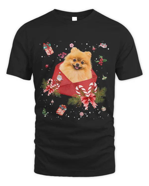 Pomeranian Dog In Christmas Card Ornament Pajama Xmas399