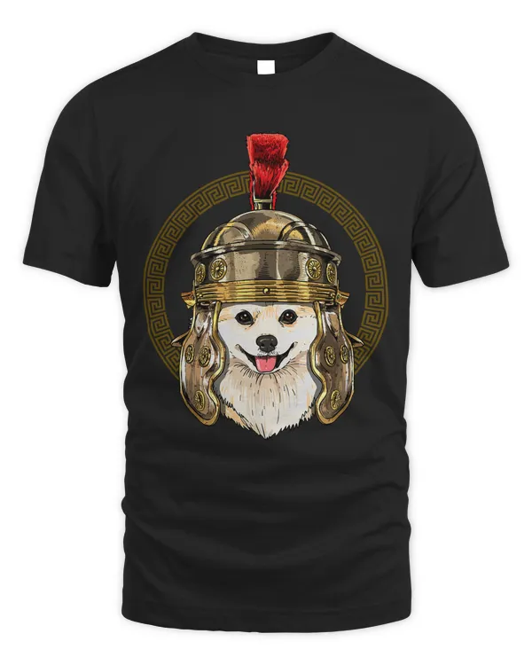 Pomeranian in Roman Helmet Centurion Legionnaire Dog Lover 238