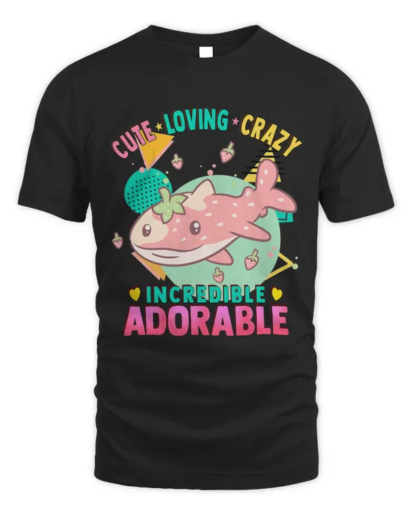 Cute Kawaii Strawberry Shark Loving Crazy Adorable