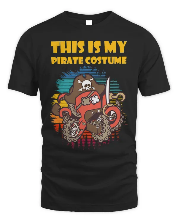 Easy Pirate Costume Shirt Funny Octopus Halloween Pirate