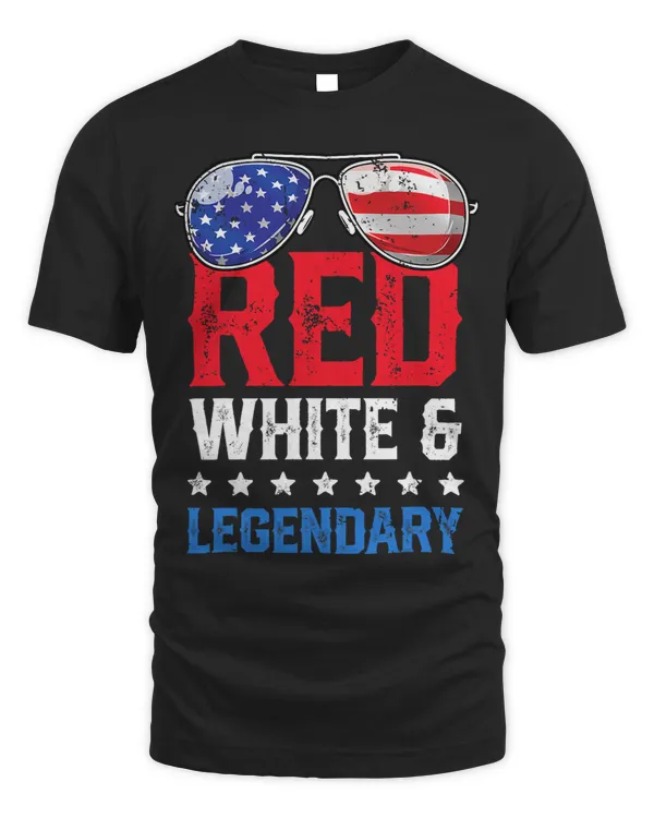 Red White And Legendary 4th Of July Men Merica Sunglasses