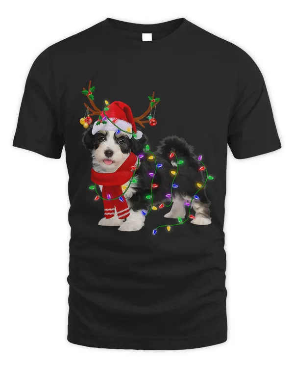 Funny Cavachon Dog Tree Christmas Lights Xmas Pajama 302