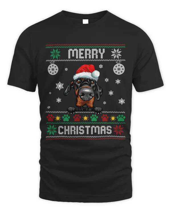 Doberman Pinscher Christmas Dog Lover Xmas Ugly Sweater