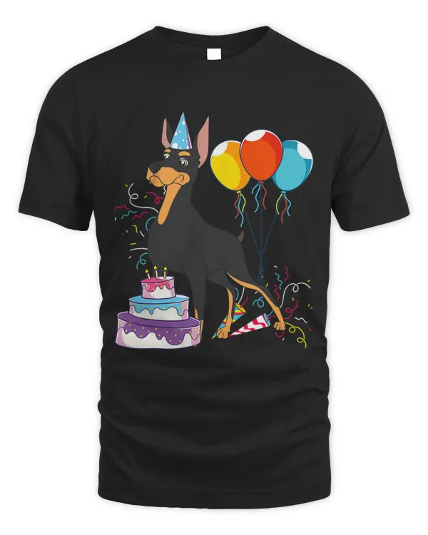 Dog Lover Kids Birthday Cake Dog Owner Animal Pet Doberman