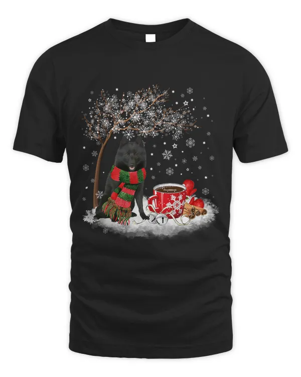 Schipperke Dog In The Snow Christmas Winter Xmas Tree 129