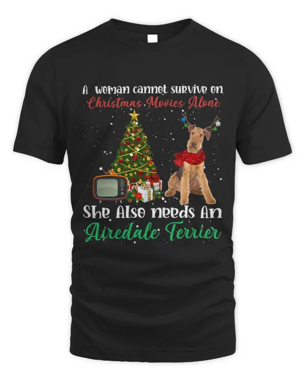 Airedale Terrier Reindeer Christmas Tree Ornament Decoration