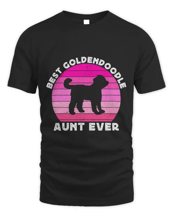 Goldendoodle Aunt Auntie For Women Ladies Doodle Dog Cute T-Shirt