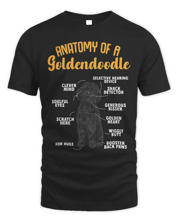 Black Goldendoodle Anatomy Of A Goldendoodle T-Shirt