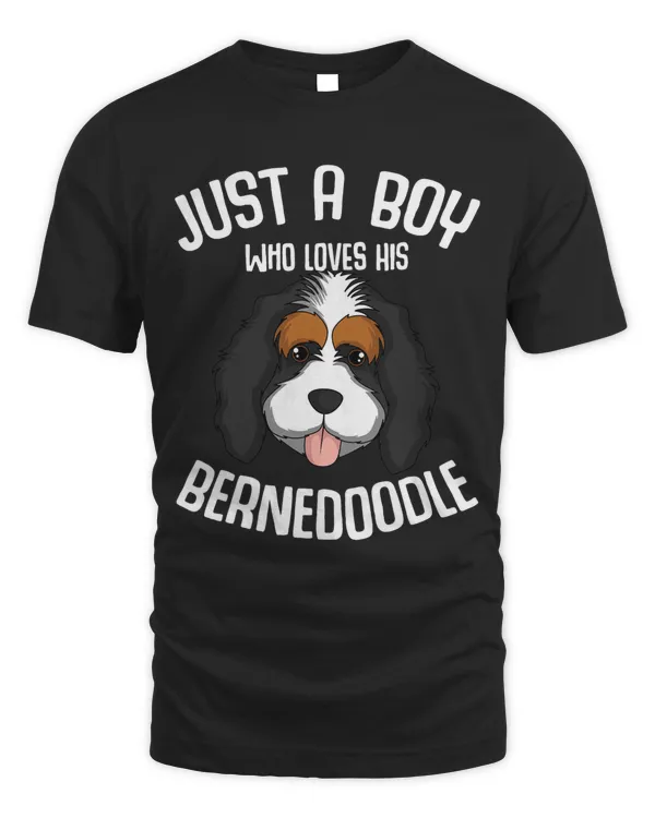 Just a Boy Who Loves His Bernedoodle Dog Boy Kids