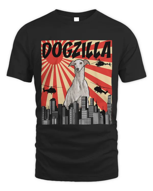 Funny Retro Japanese Dogzilla Greyhound T-Shirt