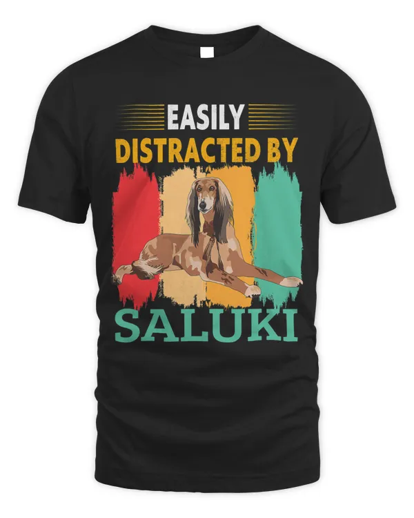 Easily Distracted By Saluki Dog Funny My Dogs Are My Cardio T-Shirt