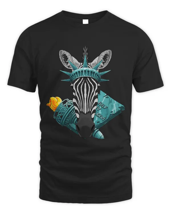 Statue Of Liberty Zebra 4th Of July Animal USA America